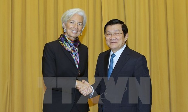 Christine Lagarde reçue par le président de la République