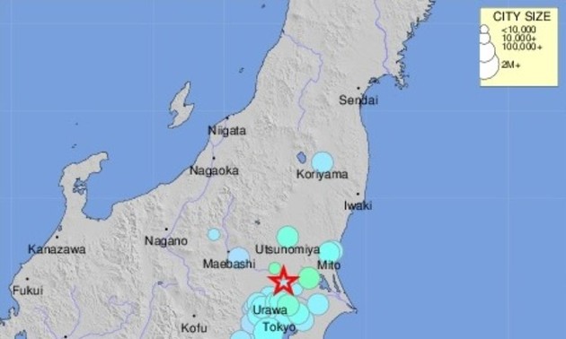 Séisme à Tokyo et dans l'est du Japon, pas d'alerte au tsunami 