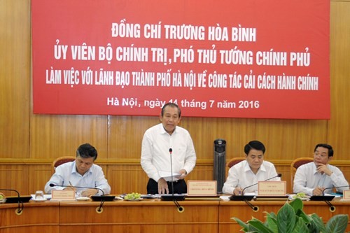 Accélérer la réforme administrative à Hanoi