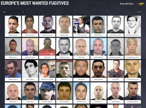 Europol arrête 14 hommes les plus recherchés en six mois grâce à un site internet 