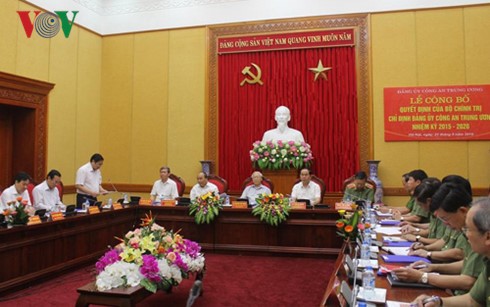 Nomination de la Commission centrale du Parti pour la Sécurité publique