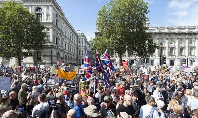 Royaume-Uni: des manifestations anti-Johnson à Londres