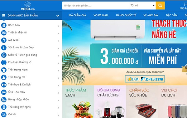 voso.vn, une plateforme de commerce électronique vietnamienne
