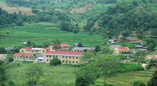 Panorama pedesaan baru di satu kecamatan pegunungan