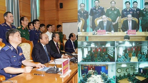 PM Nguyen Xuan Phuc melakukan temu kerja dengan Markas Komando Polisi Laut Viet Nam