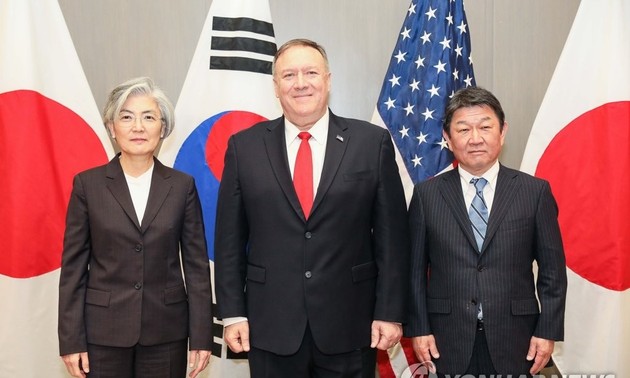 AS-Jepang-Republik Korea sepakat mendorong proses denuklirisasi Semenanjung Korea