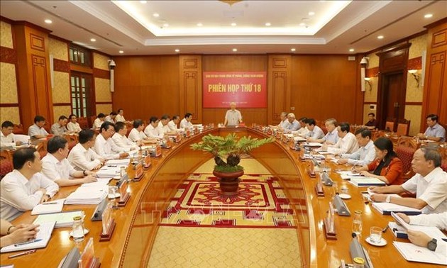 Sekjen, Presiden Nguyen Phu Trong memimpin sidang ke-18 Badan Pengarahan Pusat tentang Pencegahan dan Pemberantasan Korupsi