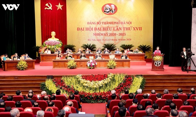 Sekjen, Presiden Negara Nguyen Phu Trong menghadiri dan membimbing Kongres XVII Organisasi Partai Komunis Kota Ha Noi
