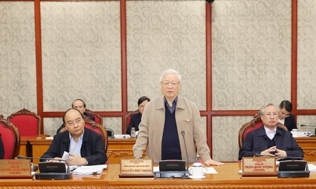 Sekjen, Presiden Nguyen Phu Trong: Dengan Serius Menerima Pandapat-Pendapat yang Pantas, Menyempurnakan Rancangan Dokumen-Dokumen Kongres Nasional ke-13 PKV