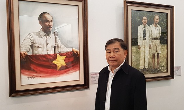 Pelukis Perantau Vietnam Dao Trong Ly Orang yang  Melukis Presiden Ho Chi Minh