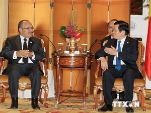 President Truong Tan Sang meets world leaders at APEC Summit