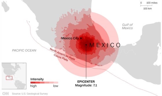 Cerca de 250 personas fallecidas después del seísmo en México