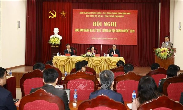 Vietnam revisa trabajos de movilización de masas en entidades públicas en 2019 