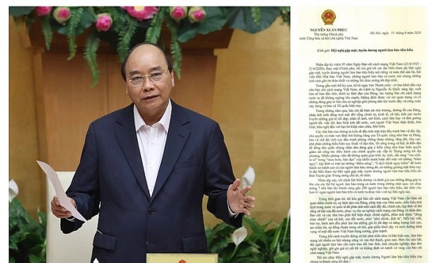 Jefe del Gobierno vietnamita enaltece aportes de la prensa revolucionaria nacional