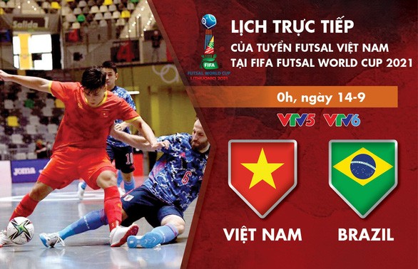 Vietnam competirá con Brasil en la ronda final de la Copa Mundial de Fútbol Sala 2021