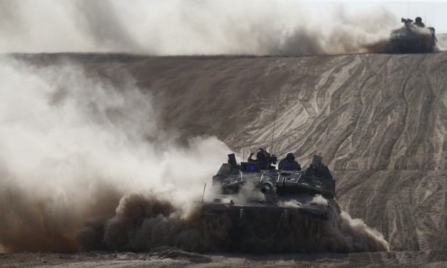 イスラエル軍 “ガザ南部で軍事活動 一時的に停止”と発表