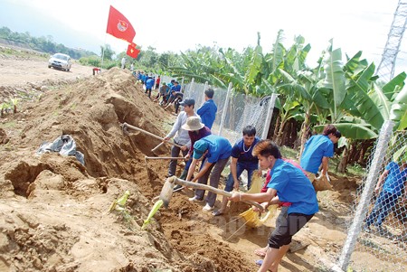 Kaum remaja provinsi Yen Bai berpadu tenaga membangun pedesaan baru”
