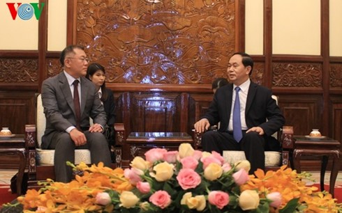 Presiden Vietnam, Tran Dai Quang menerima Wakil Presiden Grup Hyundai, Republik Korea