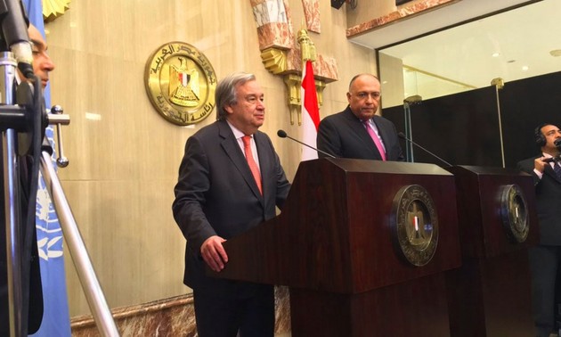 Sekjen PBB, Antonio Guterres dan Presiden Mesir, Abdel Fattah El-Sisi berbahas tentang masalah-masalah regional yang penting