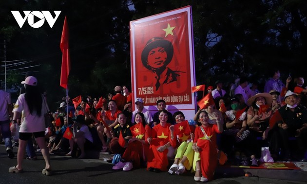 People celebrate the Dien Bien Phu Victory