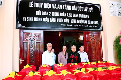  Repatriation of soldiers’ remains in Dong Nai province