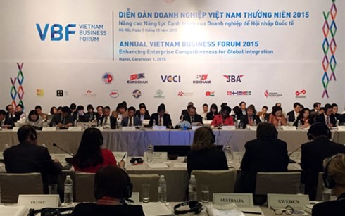 2015 year-end Vietnam Business Forum opens in Hanoi 