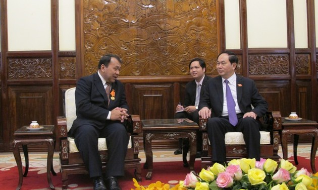 陈大光会见柬埔寨驻越大使昆法尼