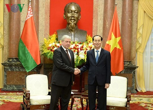 Trân Dai Quang reçoit le vice-Premier ministre biélorusse V.Semashko