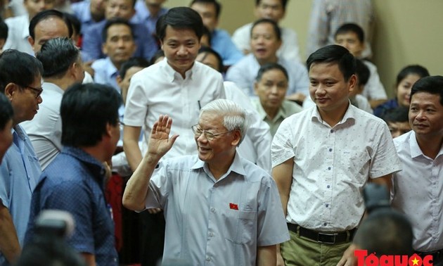 Nguyên Phu Trong rencontre l’électorat hanoien