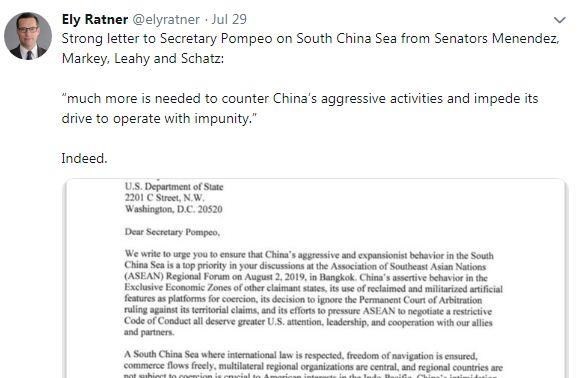 Des sénateurs américains opposés aux actions chinoises en mer Orientale