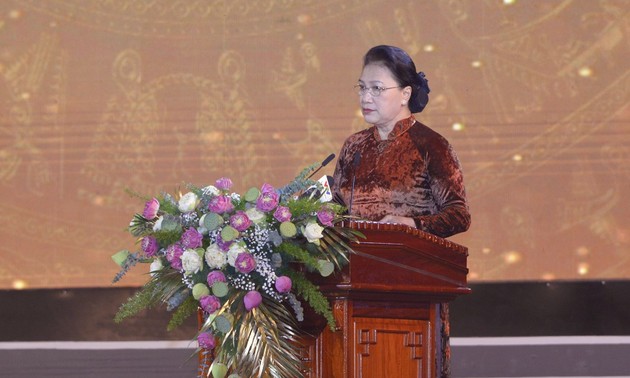 Nguyên Thi Kim Ngân à la cérémonie célébrant les 990 ans de la dénomination Nghê An 