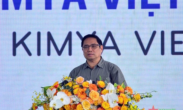 Pham Minh Chinh à l’inauguration de l'usine Hayat Kimya Vietnam