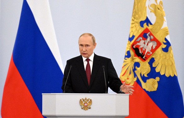 Le président russe annonce l’annexion officielle de quatre régions ukrainiennes