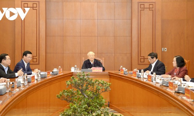 Tổng Bí thư chủ trì phiên họp đầu tiên Tiểu ban nhân sự Đại hội XIV của Đảng