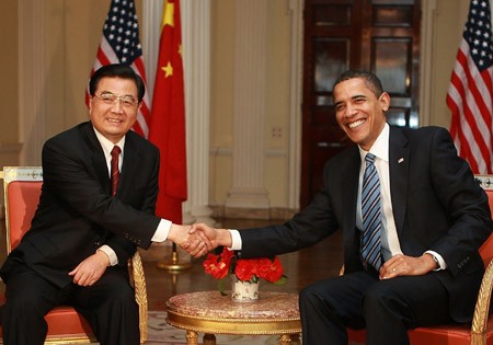 胡锦涛与奥巴马举行会谈