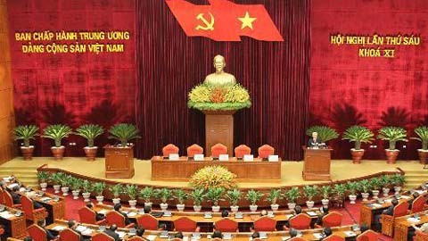 越南共产党第十一届中央委员会第六次全体会议闭幕
