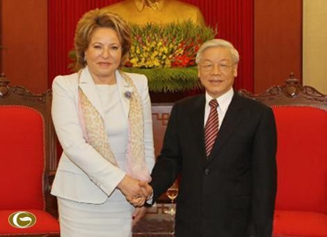 俄罗斯联邦委员会主席马特维延科结束对越南的正式友好访问