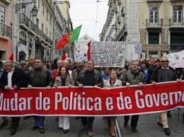 葡萄牙民众举行示威，反对政府紧缩政策
