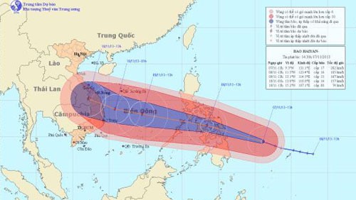 越南政府总理要求主动应对强台风“海燕”