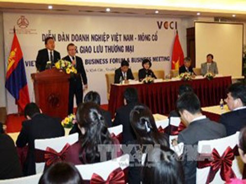 蒙古国总统额勒贝格道尔吉出席越蒙企业论坛