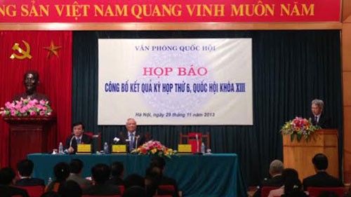 越南十三届国会六次会议闭幕