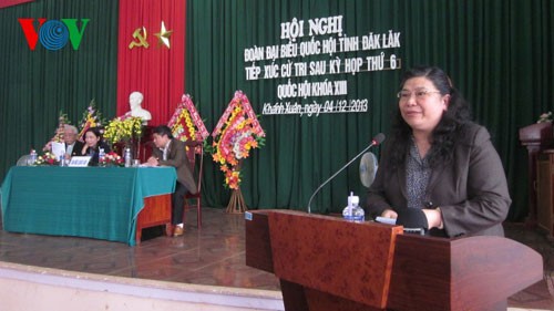 越南国会副主席丛氏放与多乐省选民接触