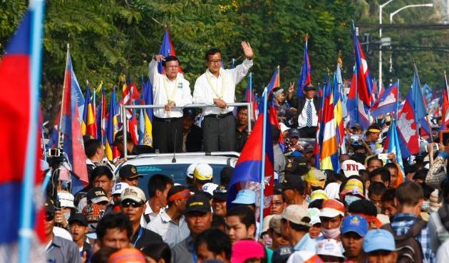 柬埔寨反对党宣布暂停示威游行