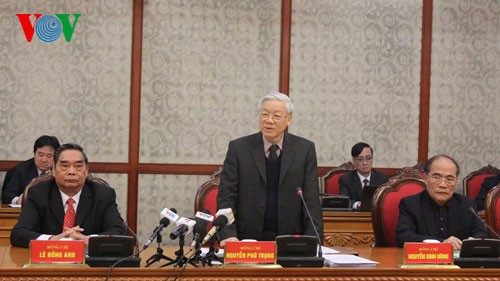 越共中央政治局同奠边省省委常委会举行工作座谈会