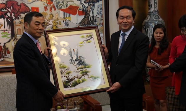 越南公安部长陈大光会见中国和泰国驻越大使