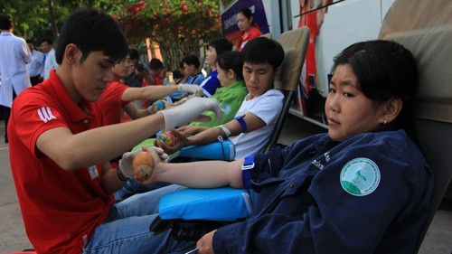 越南各地举行全民无偿献血日活动