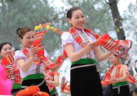 泰族人举办别具特色的羊蹄甲花节