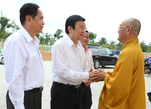 越南国家主席张晋创考察西南部指导委员会工作情况