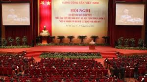贯彻落实关于面向越共12大的各级党代会的指示全国干部会议开幕