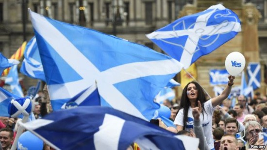 苏格兰独立公投结果揭晓